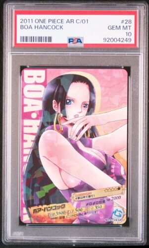 Psa 10 GEM Boa Hancock 01-28 UC Foil One Piece AR Carddass Bandai TCG CCG Japan