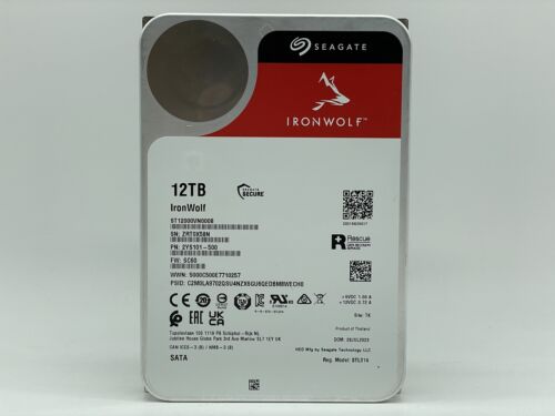 Seagate IronWolf NAS 12 TB ST12000VN0008 3.5″ 7200 RPM Internal Hard Drive Used