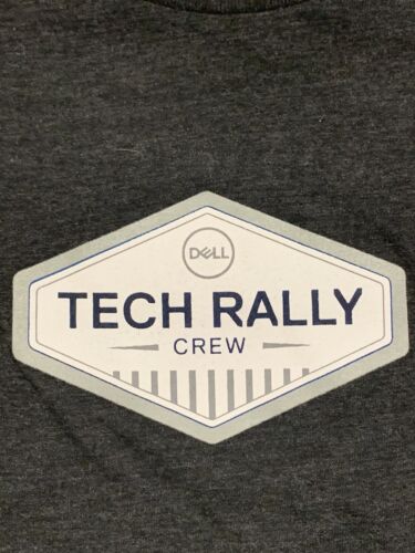 Dell Tech Rally Crew Mens Medium Dark Grey Short Sleeve T Shirt Geek Nerd Style