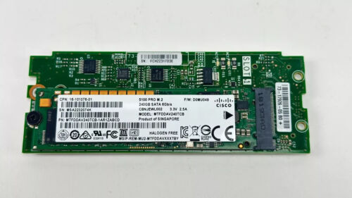 Cisco UCS-MSTOR-M2 M.2 Boot Device Drive C240 C220 B200 M5 240GB SSD Mini Tested