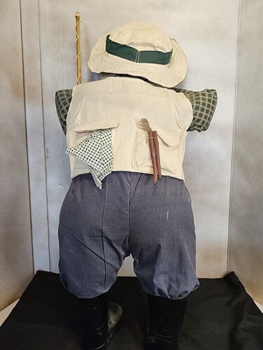 Vintage 32″ Time Out Doll Fisherman Kid In A Corner Hide and Seek Doll Fishing