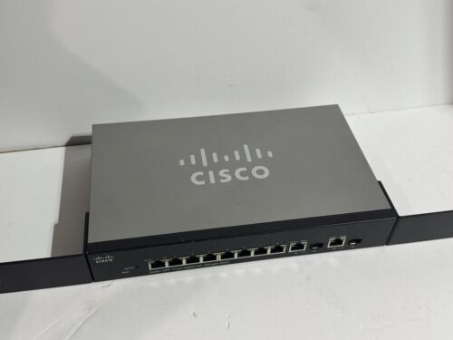 Cisco SG300-10  10-Port Gigabit PoE+ Managed Switch W/Ears No Power Adapter