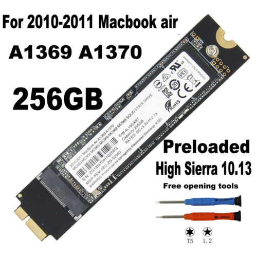 256GB SSD 12+6pin For Apple MacBook Air 11” A1370, 13” A1369 Late 2010 Mid 2011