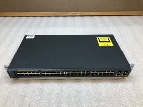 Cisco Catalyst WS-C2960-48TC-L V03 48-Port Gigabit Ethernet 2xSFP Network Switch