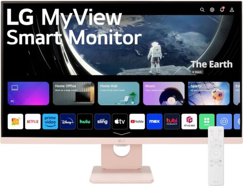 LG 27″ Full HD IPS MyView Smart Monitor with Remote (Pink)