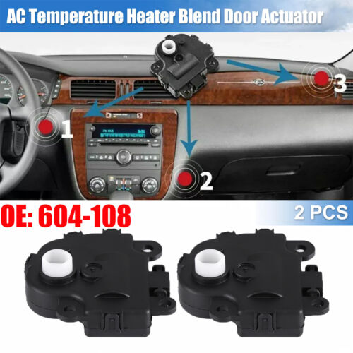 2X HVAC Heater Air Blend Door Actuator Fit Chevrolet Impala Corvette 604-108