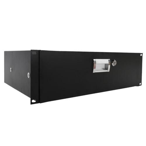 19″ 3U Equipment Rack Drawer-Module Storage Patch Panel Data Cabinet With Key