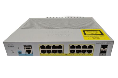 CISCO WS-C2960L-16PS-LL 16-Port Gigabit PoE+ Ethernet Switch 2x 1Gig SFP  2960-L