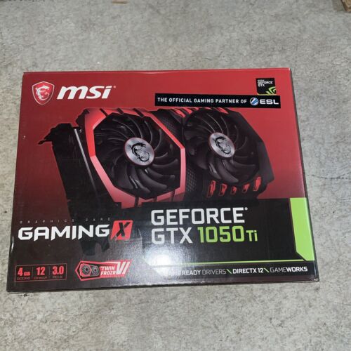 MSI GeForce GTX 1050 Ti Gaming X OC Dual-Fan 4GB Graphics Card – New Sealed