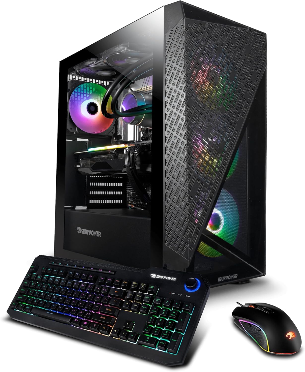 iBUYPOWER SlateMesh Gaming PC Computer Desktop,13th Gen Intel Core i7-13700F, NVIDIA GeForce RTX 4060 8GB, 64GB DDR4 RAM, 2TB SSD + 2TB HDD, WiFi Ready, Windows 11 Home