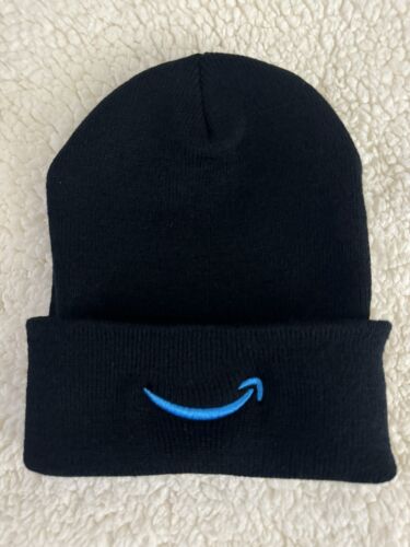 NEW Amazon Embroidered 12” Knit Beanie – Black