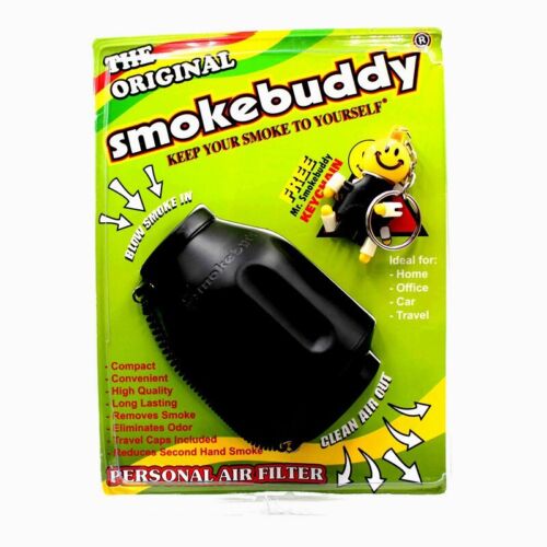 Smoke Buddy The Original PERSONAL AIR FILTER “Black” w/ FREE Keychain