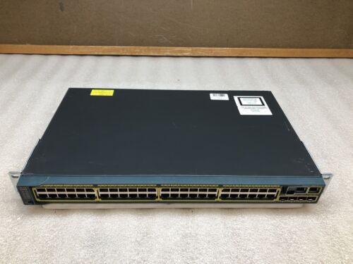 Cisco WS-C2960S-48TS-L 48-Port Gigabit Ethernet 4xSFP Managed Network Switch