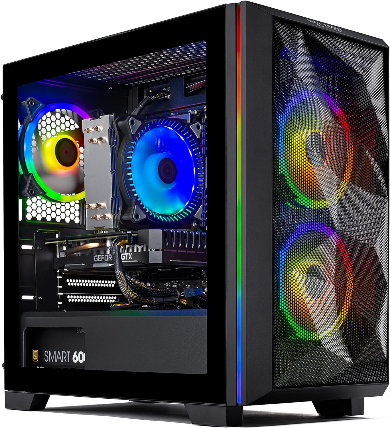 Skytech Gaming SkyTech Chronos Mini Gaming Computer PC Desktop – Intel Core-i5 10400F 2.9GHz, GTX 1660 6G, 1TB NVMe, 16G DDR4 3200, RGB Fans, AC WiFi, Windows 11 Home 64-bit