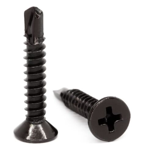 Black Self Drilling Countersunk Screws Flat Head Carbon Steel Self Tapping Screw