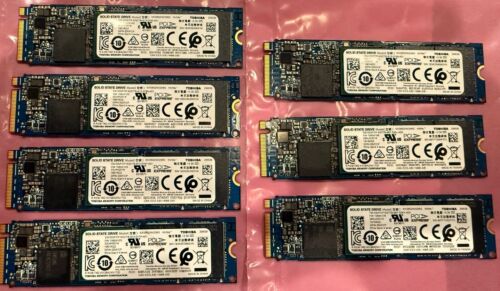 Lot Of 7 Toshiba 256GB M.2 2280 NVMe SSD  KXG60ZNV256G