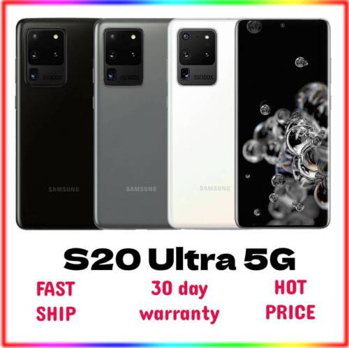 OPEN BOX! Samsung Galaxy S20 Ultra 5G SM-G988U 128GB Factory Unlocked Smartphone