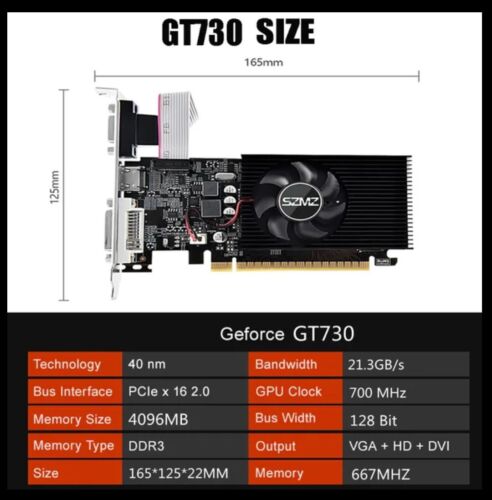 Tarjeta Grafica RX 580 de 4g GT730 DDR3