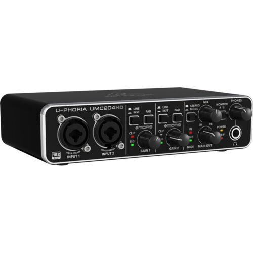 Behringer U-Phoria UMC204HD Audiophile 2×4 USB Audio/MIDI Interface