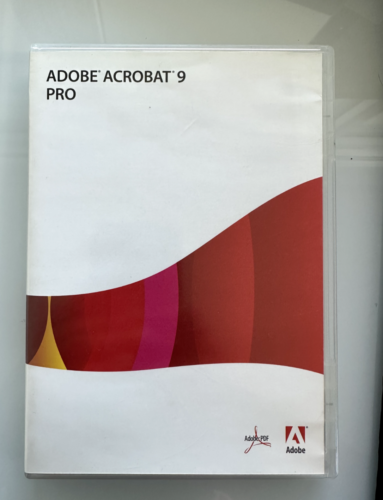 Adobe Acrobat 9 Professional For PC. Not for Windows 10 or 11.