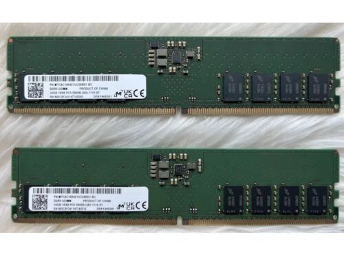 16 GB DDR5 (2 x 8Gb) 5600 MT/s UDIMM from Alienware Aurora R16 Desktop