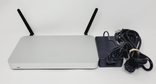 Cisco Meraki MX64W-HW UNCLAIMED Wireless 250Mbps 6x 1GB Firewall w/Adapter