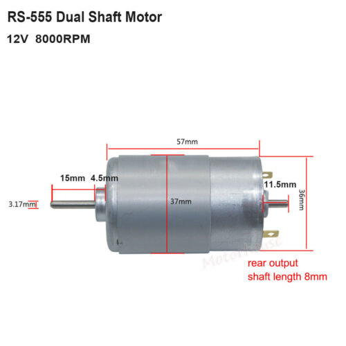 Mabuchi RF-500TB-12560 DC 12V 5500RPM Micro 32mm Diameter Round Electric Motor