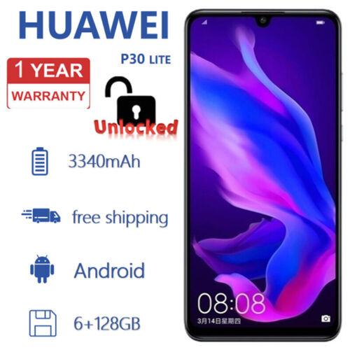 New Unlocked Huawei P30 Lite 6+128GB 6.15inch Smartphone with Google Services