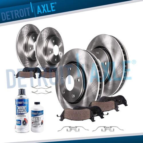 Front Rear Disc Rotors Ceramic Brake Pads Kit for Ford Escape Transit Connect