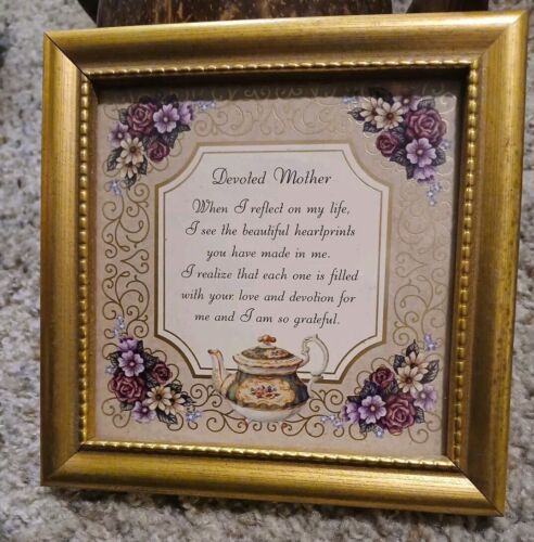 Kathy Seek  Heartfelt Inc  Mother’s Day Framed Art Devoted Mother 2001 Tea Time