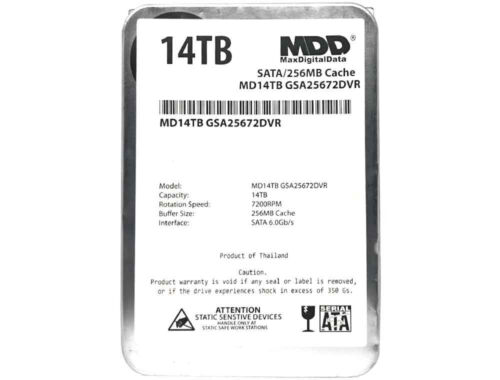 MDD 14TB 7200 RPM 256MB Cache SATA 6.0Gb/s 3.5″ Internal Surveillance Hard Drive