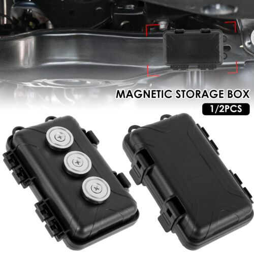 1Pc/2Pcs Magnetic Key Holder Under Car Waterproof Magnetic Key Hider Portable