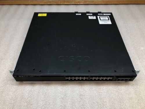 Cisco WS-C3650-24TD-S 24-Port Gigabit Ethernet 2x10Gbe SFP+ Network Switch