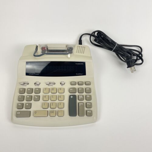 Texas Instruments TI-5045 SVC Office Printing Calculator 2 Color SuperView Works