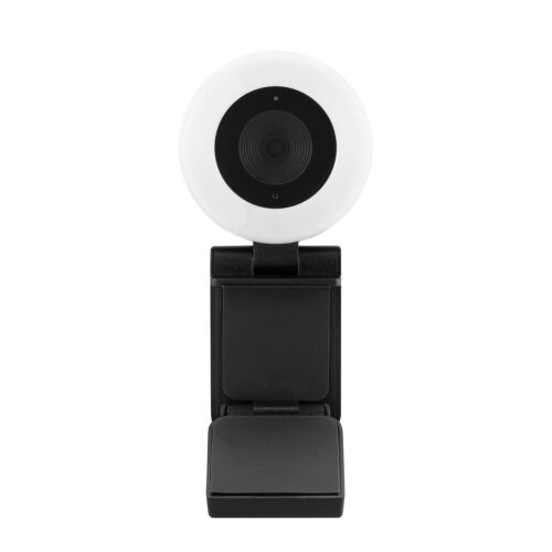 Blackweb 1440P 5 MP USB Webcam with Adjustable Light Ring Windows/Mac – Black