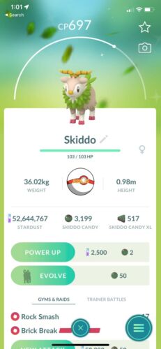 1x Shiny Skiddo Trade Pokémon Go/20k/1M Fast Delivery