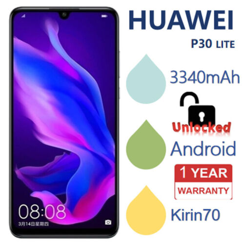 New Unlocked Huawei P30 Lite 4/6+128GB  Android New Sealed Free Shipping