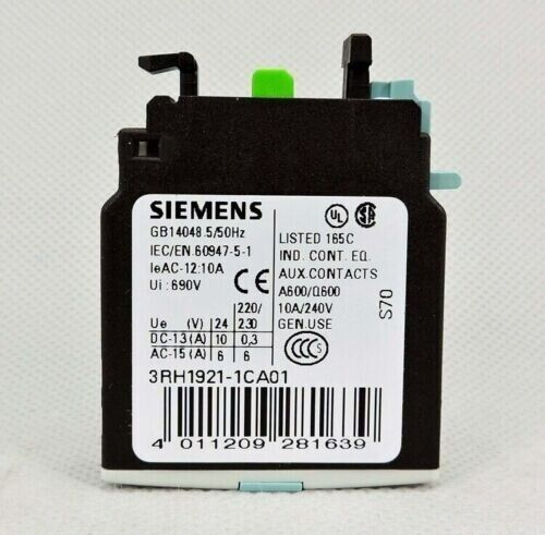 SIEMENS Auxiliary Contact 3RH1921-1CA10