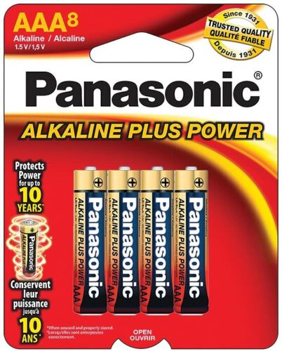 Panasonic Alkaline Plus Power AAA Batteries – 8 Pack for Long-Lasting