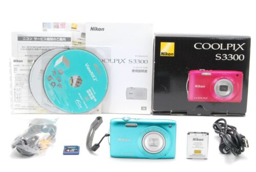 [Near MINT in Box] Nikon COOLPIX S3300 Blue 16.0MP Digital Camera From JAPAN