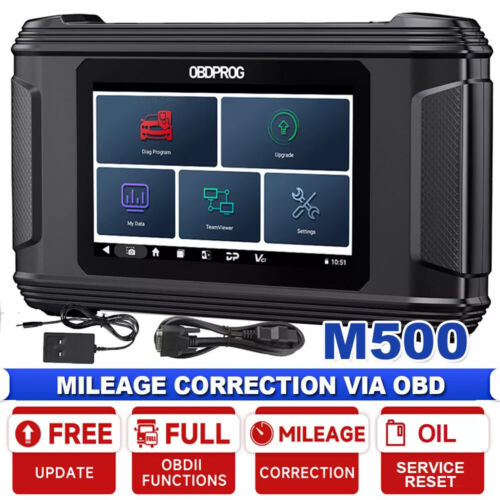 OBDPROG M500 Odometer Adjustment Car OBD2 Scan Tool Oil Reset Mileage Correction