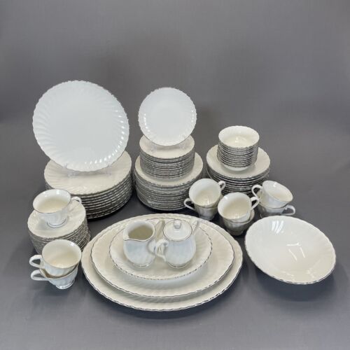 Syracuse China Silhouette Wedding Ring Dinnerware Set Platinum Trim Replacements