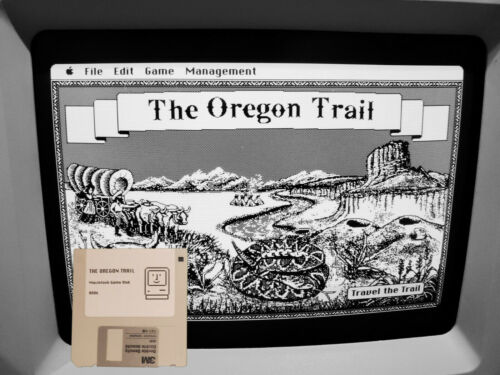 Classic Apple Macintosh Games on Floppy Disk – Oregon Trail, Dark Castle, Rogue