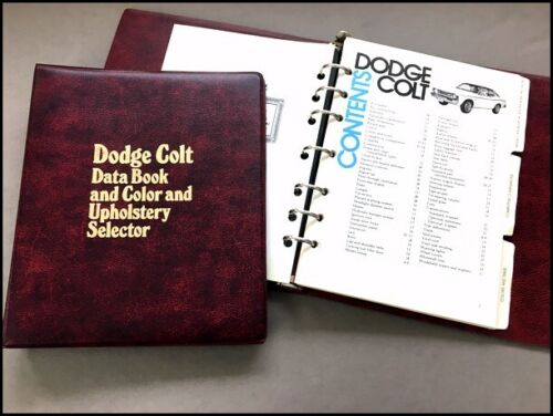 1975 Dodge Colt Fact Data Book Brochure – Paint and Fabric Album – Mitsubishi GT