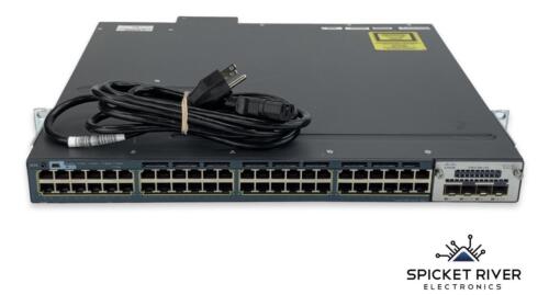 Cisco WS-C3560X-48PF-L V01 Network Switch w/ C3KX-NM-10G 1x 1100W PSU – No Fans