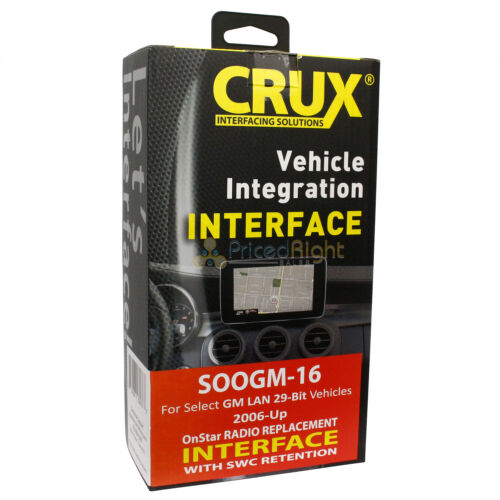 Crux OnStar Radio Replacement Interface For 2006-17 GM LAN 29 Bit Vehicles