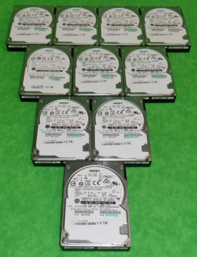 HGST HUC101812CSS204 0B31849 1.2TB 10K RPM SAS 12GB/s 2.5″ HDD   LOT OF   10 @ K