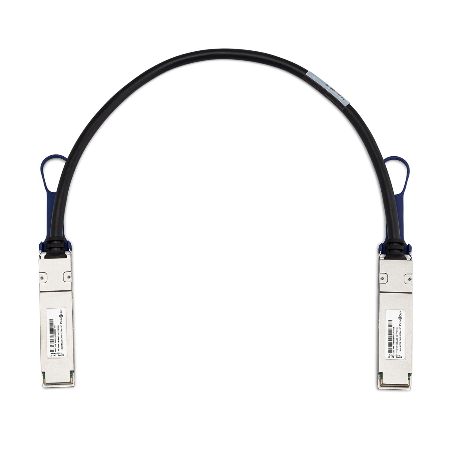 Compatible with Cisco QSFP-100G-CU0.5M Twinax QSFP28 to QSFP28 Stacking Cable | 100G-CR4 Passive 0.5M DAC QSFP-100G-CU0.5M-HPC