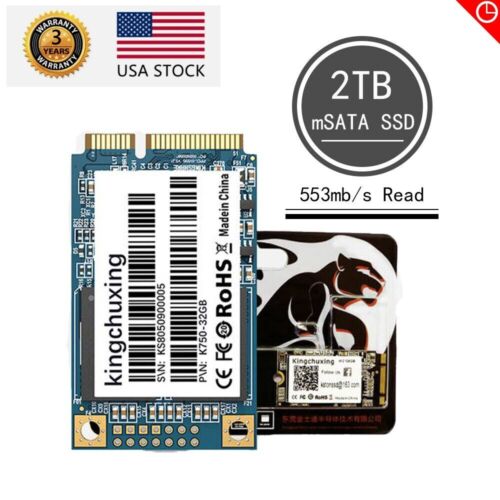 Kingchuxing 2TB  mSATA III SSD Internal Solid State Hard Drives Laptop 550MB/s