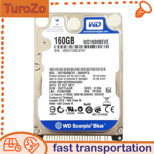 Western Digital WD1600BEVE 160GB  5400RPM PATA IDE 2.5″ Laptop Hard Disk Drive